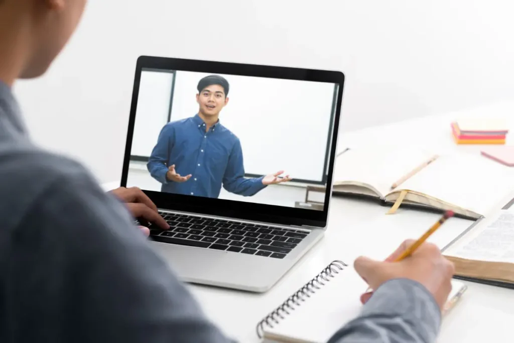 MasterClass online learning interface showing a video lesson and digital workbook.