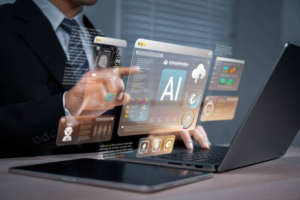 AI Tools You Should Actually Use: A Practical Guide for Small Businesses Men who use websites or AI software technology to help and support tasks for chatbots, AI chat, visualization, coding, and data analysis using technology. Intelligent robot AI.